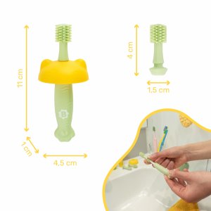 Brosse à dents évolutive en silicone Badabulle