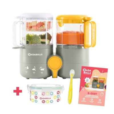 BADABULLE Robot culinaire b-easy + 1 contenant 300ml + 1 cuillère