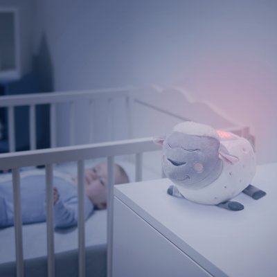 Veilleuse bébé peluche musicale mouton