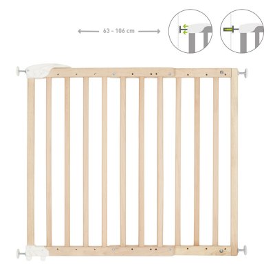 Barrière de sécurité déco pop 63-106 cm fixation vis et pression bois naturel