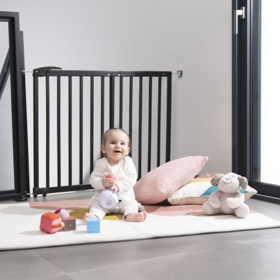 Barrière de sécurité déco pop 63-106 cm fixation vis et pression noir