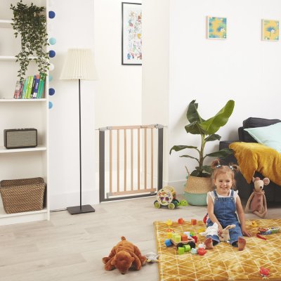 Barrière de sécurité safe & lock bois métal 73-81.5 cm