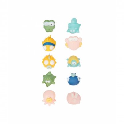 Lot de 10 jouets de bain rigolos splash pastel