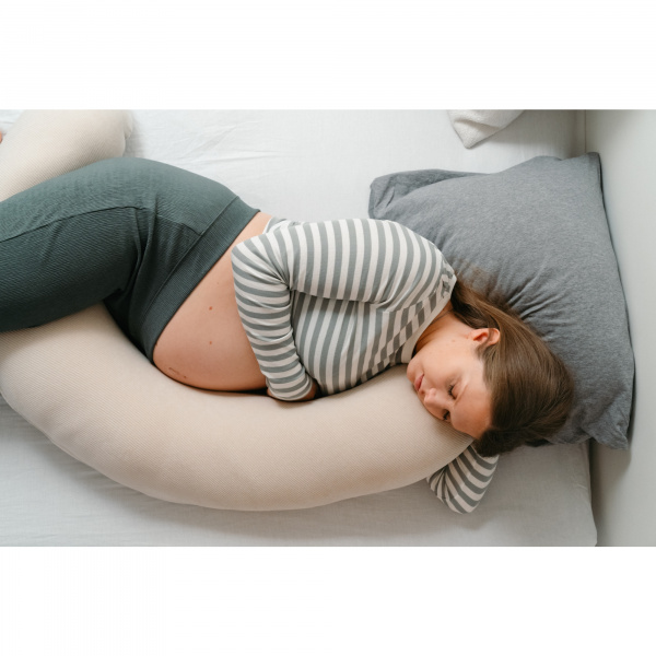 Coussin de maternité et d'allaitement doomoo buddy corduroy sand Badabulle