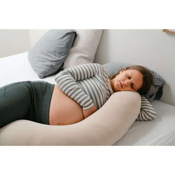 Coussin de maternité et d'allaitement doomoo buddy corduroy sand Badabulle