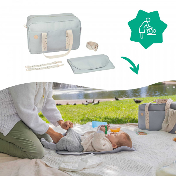 Sac à langer bowling gris Badabulle