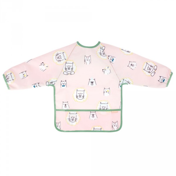 Bavoir manches longues rose Badabulle