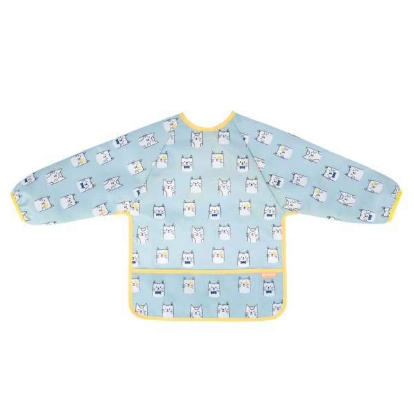 Bavoir manches longues bleu Badabulle