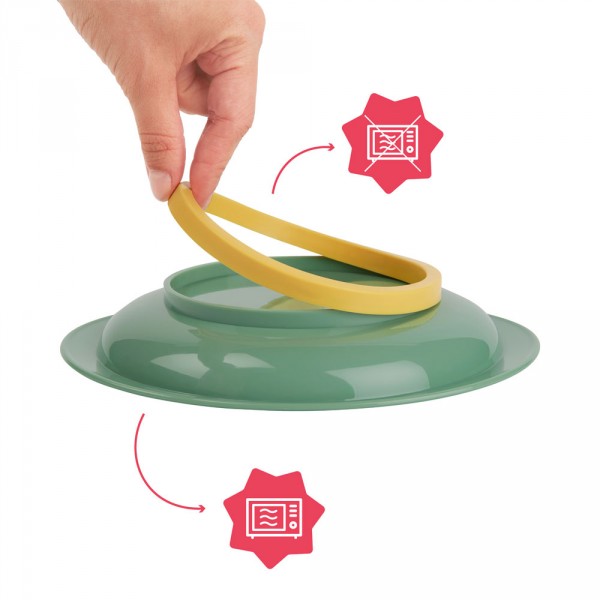 Lot de 3 assiettes anti-dérapantes Badabulle