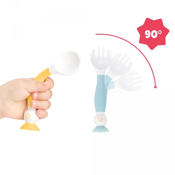 Lots de 2 couverts d'apprentissage flexibles Badabulle