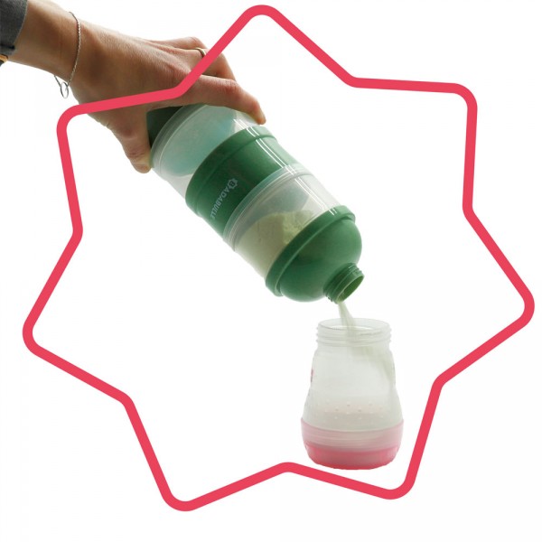 Boite doseuse de lait babydose verte Badabulle