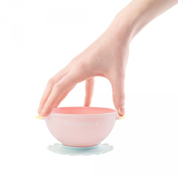 Lot 5 bols fun colors + 5 couvercles + 1 ventouse + 3 cuillères Badabulle