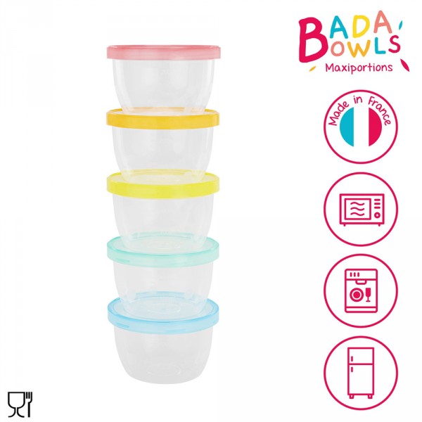 Lot de 5 maxi portions fun couleurs Badabulle