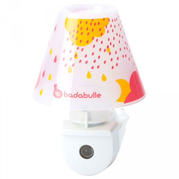 Veilleuse bébé murale gouttes roses Badabulle