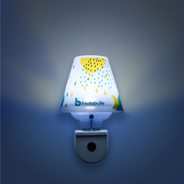 Veilleuse bébé murale gouttes roses Badabulle