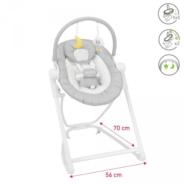 Transat bébé haut compact'up candy Badabulle