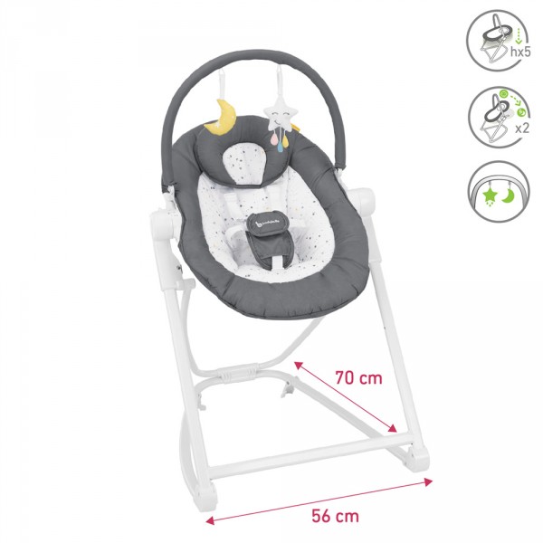 Transat bébé haut compact'up moonlight Badabulle