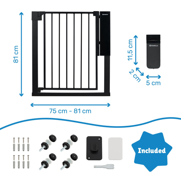 Pack barrière de sécurité safe & pass avec extension 7 cm Badabulle