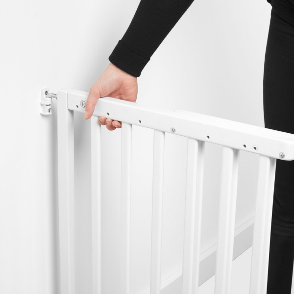 Barrière de sécurité déco pop 63-106 cm fixation vis et pression bois naturel Badabulle