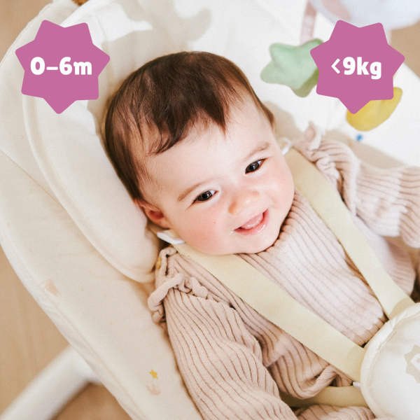 Balancelle latèrale créme (avec télécommande) Badabulle