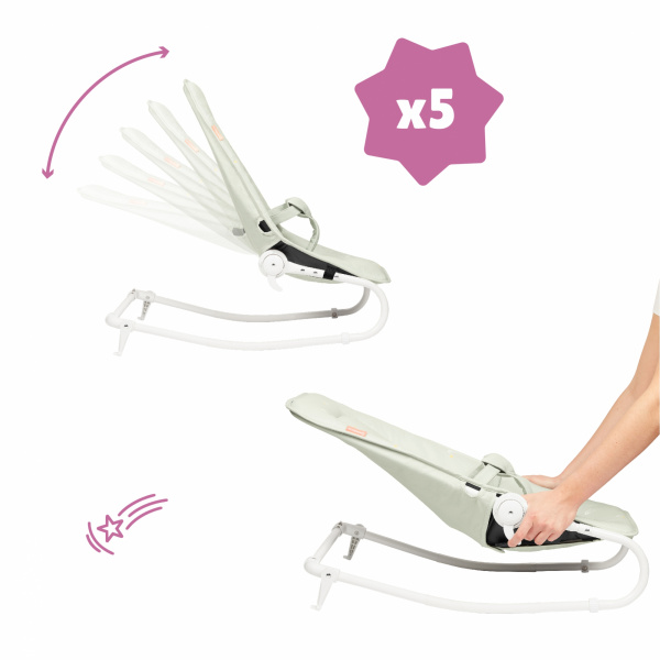 Transat bébé pliable easy lichen Badabulle