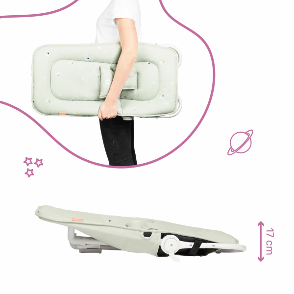 Transat bébé pliable easy lichen Badabulle