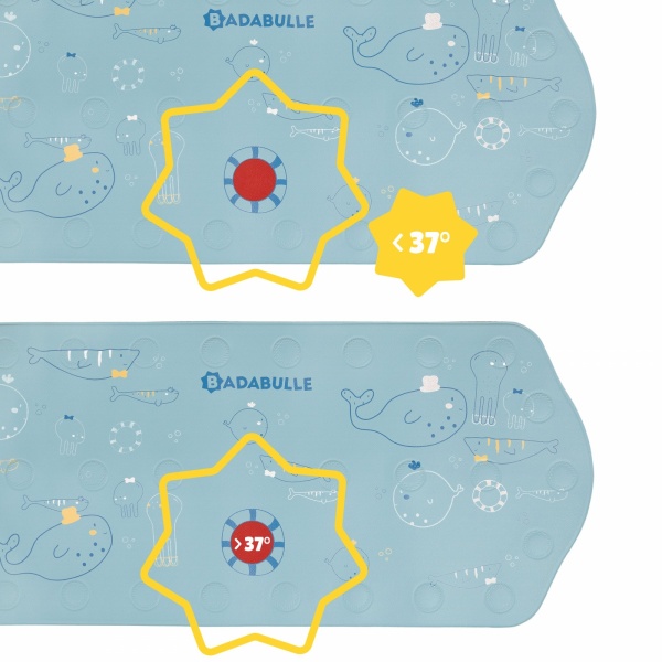 Tapis de bain bébé xxl bleu Badabulle