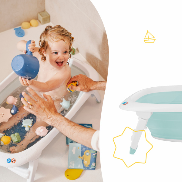 Baignoire bébé pliable bleu Badabulle