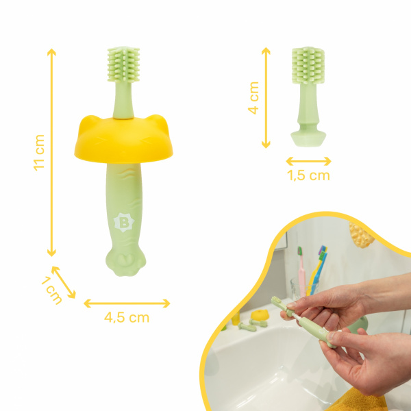 Brosse à dents évolutive en silicone Badabulle