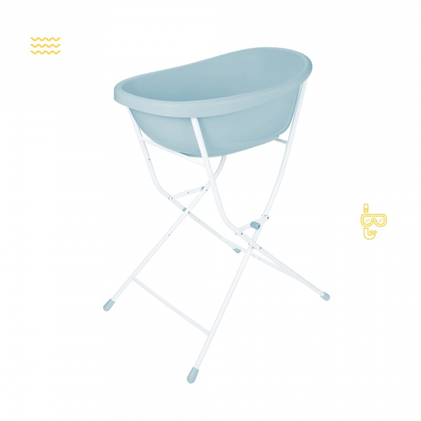 Pied de baignoire pliable + tuyau de vidange Badabulle