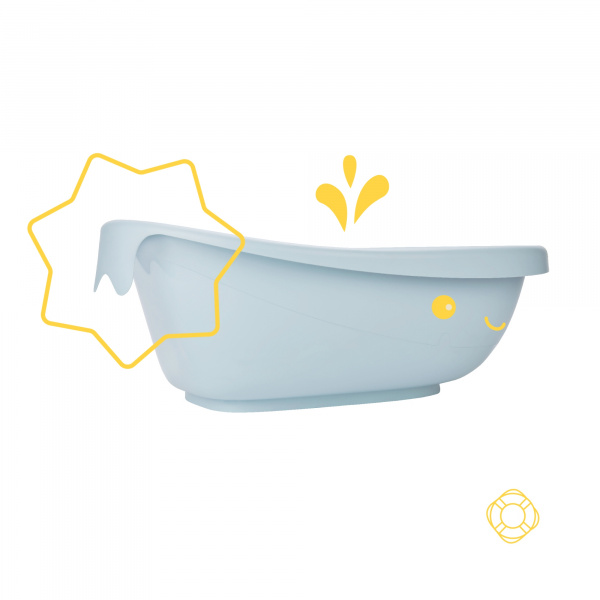Baignoire bébé baleine bleu Badabulle