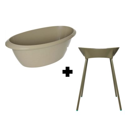 Baignoire avec support vert olive