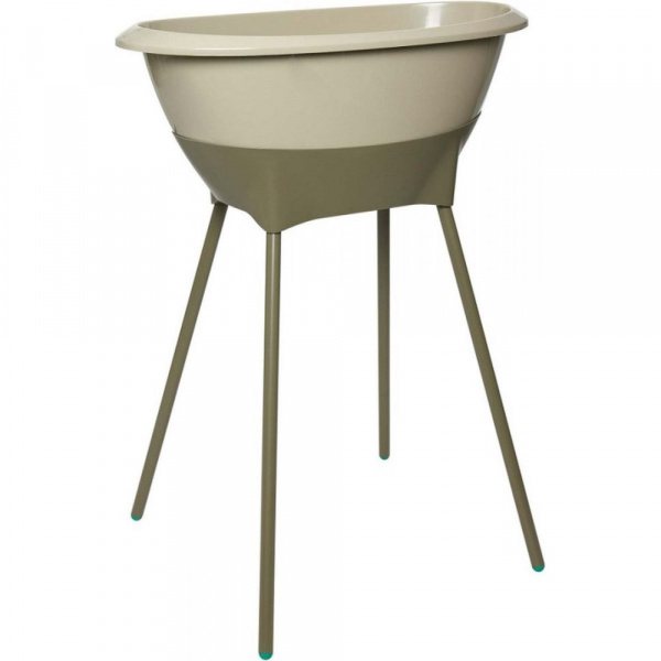 Baignoire avec support vert olive Luma
