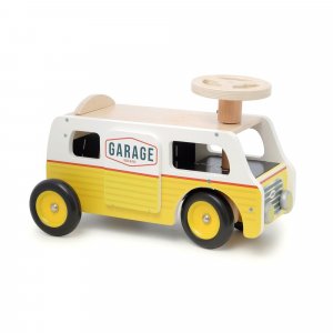 Porteur en bois 2 en 1 van / garage Vilac