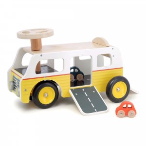 Porteur en bois 2 en 1 van / garage Vilac