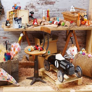 Porteur bébé voiture vintage noir Vilac