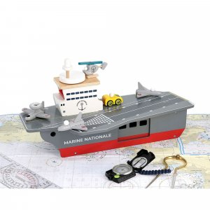 Jouet pour enfant porte-avions avec accessoires - marine nationale Vilac