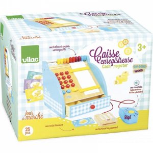 Caisse enregistreuse en bois jour de marché Vilac
