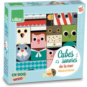 Jouet d'éveil bébé cubes sonores de la mer ingela p. arrhenius Vilac