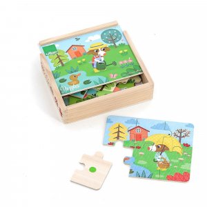 Coffret de 4 puzzles en bois - les 4 saisons Vilac