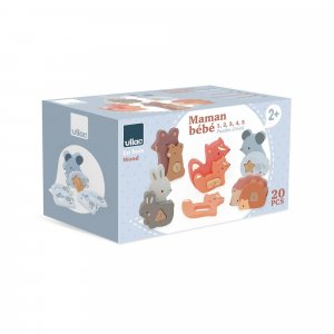 Puzzles 3d en bois animaux à compter et associer Vilac