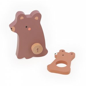 Puzzles 3d en bois animaux à compter et associer Vilac