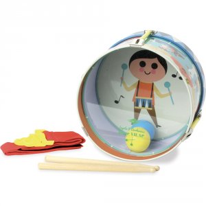 Jouet musical tambour en métal ingela p.arrhenius Vilac