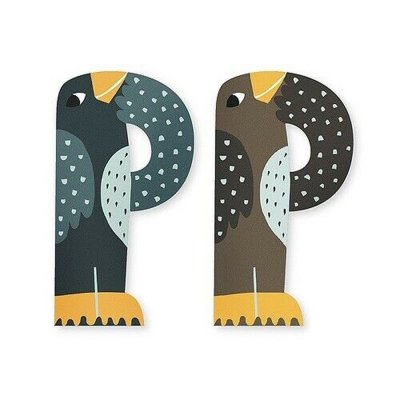 Lettre p en bois m.carlslund