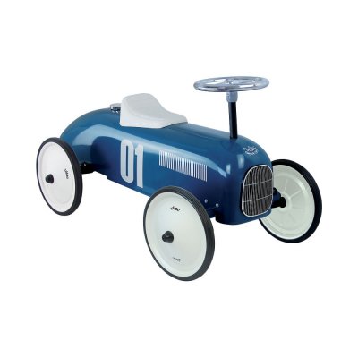 Porteur bébé voiture vintage bleu pétrole