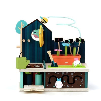 Jeu d'éveil multi-activités en bois jardin