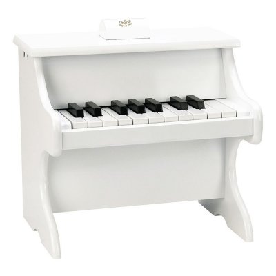 Piano en bois 18 touches blanc