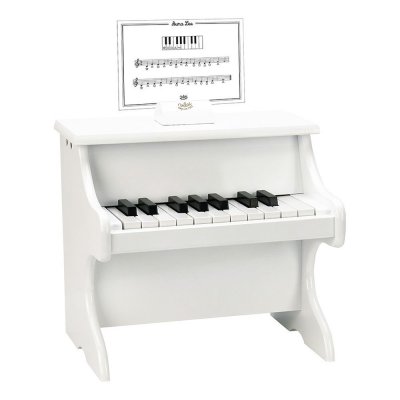 Piano en bois 18 touches blanc