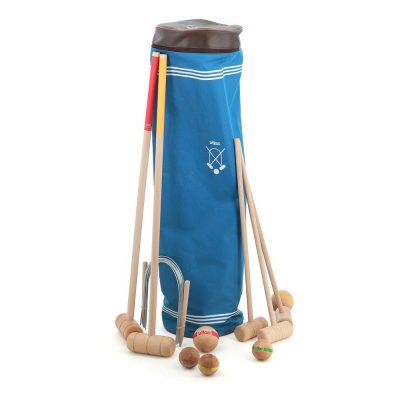 Jeu de croquet en bois familial