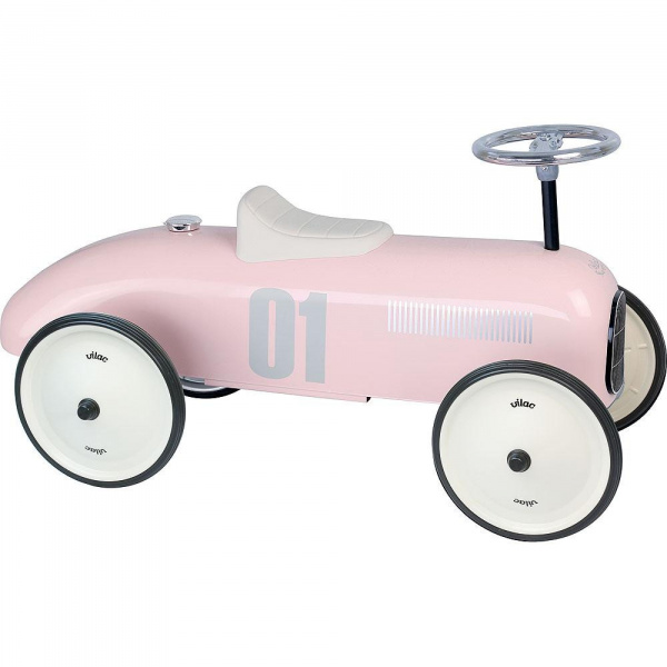 Les imparfaits - porteur voiture vintage rose tendre Vilac